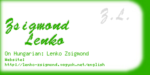 zsigmond lenko business card